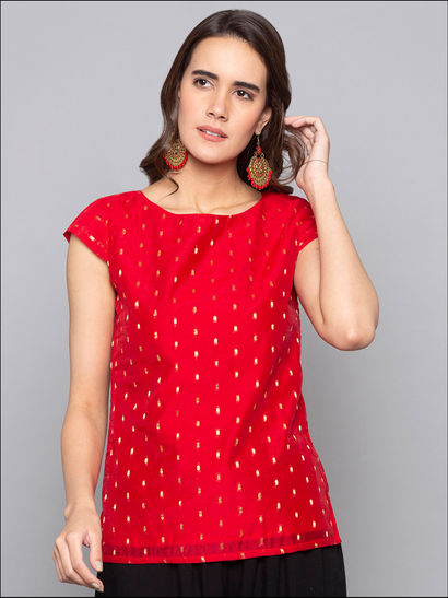 Red colour tops for ladies Clearance