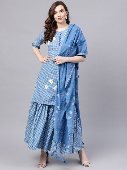 sharara neck design