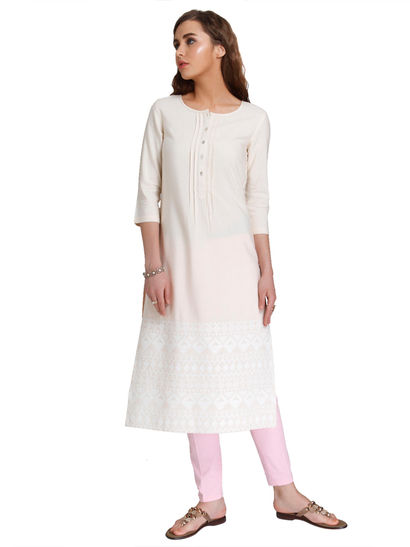trendy white kurtis