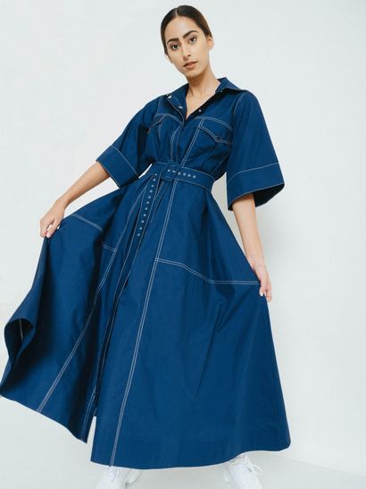 deep blue dress