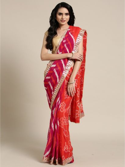 Latest bandhej sarees with price clearance