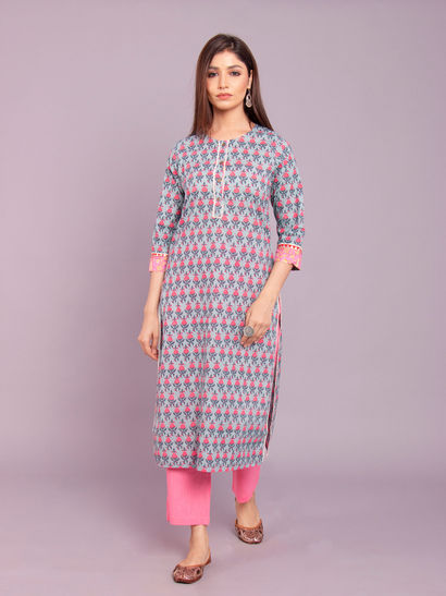 Office wear kurti with jeans clearance