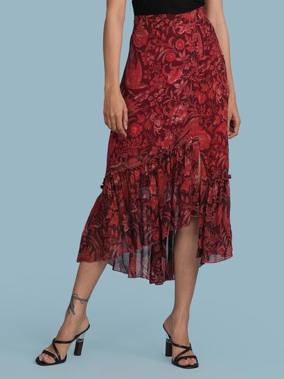 red skirt online india