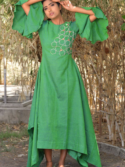 Buy green dress online clearance
