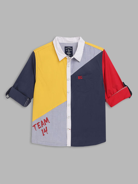 Boys color block shirt clearance