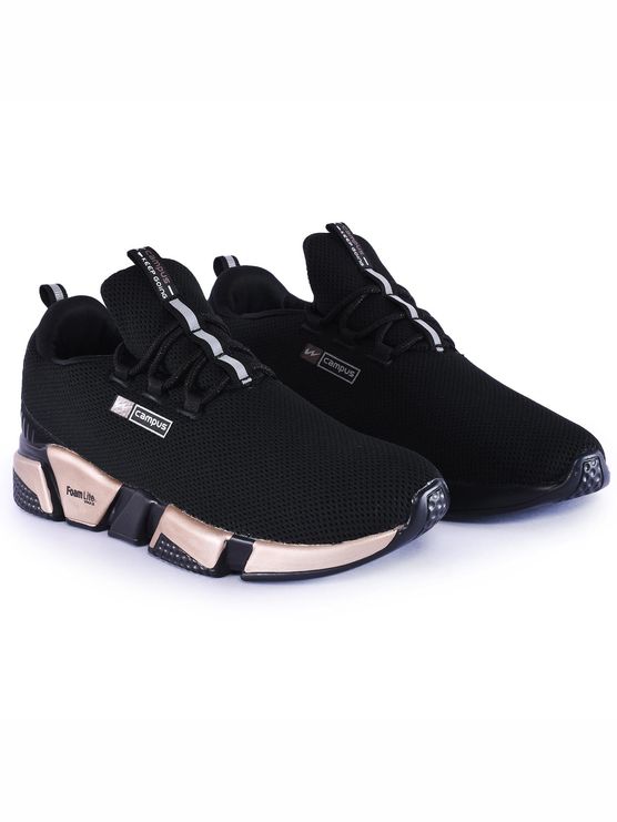 Campus Alexa Black Running Shoes 