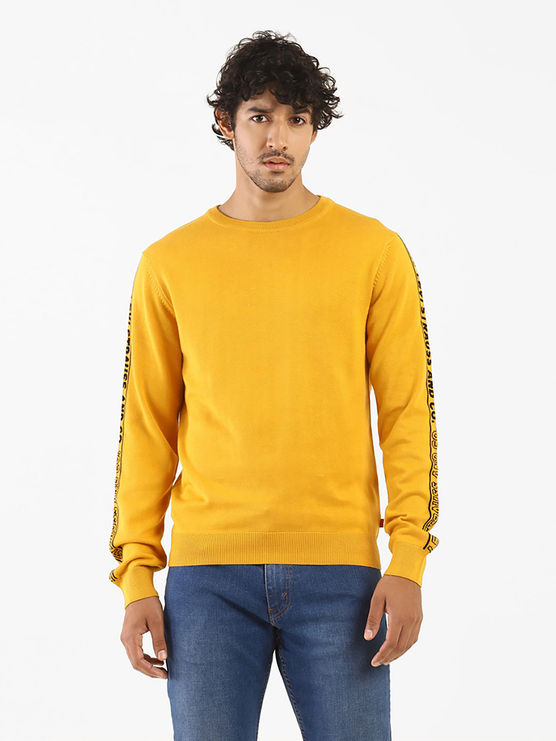 Buy Levi's Yellow Solid Sweater Online 