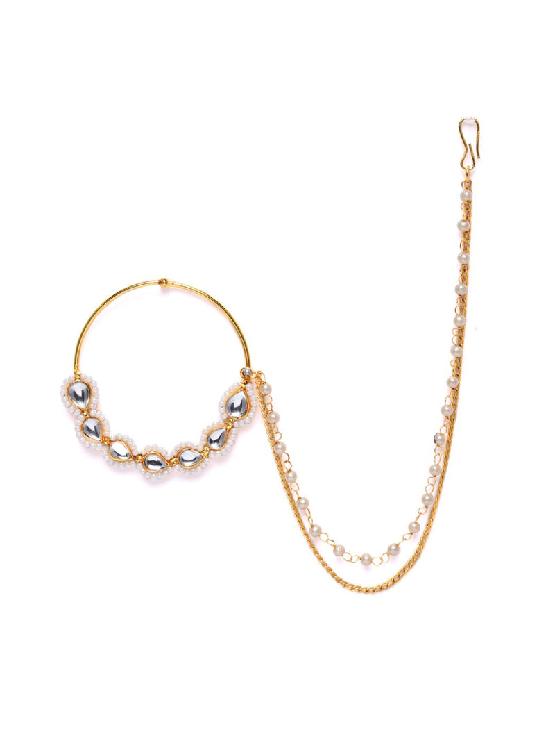 Zaveri Pearls Gold Tone Kundan \u0026 Pearls 