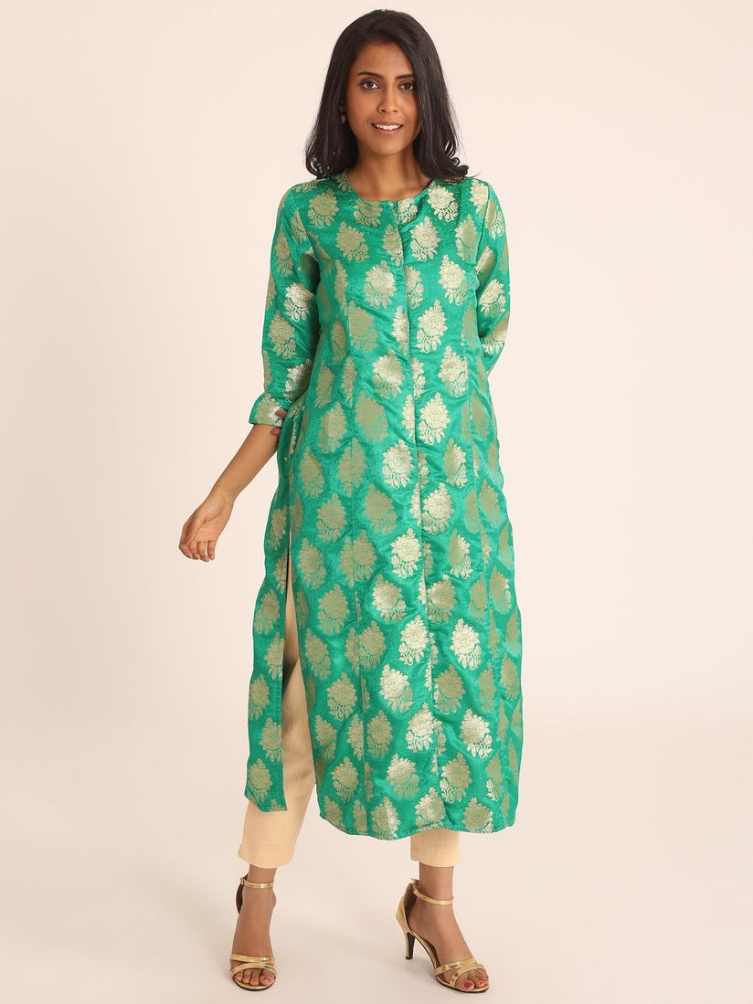 Brocade kurti online clearance
