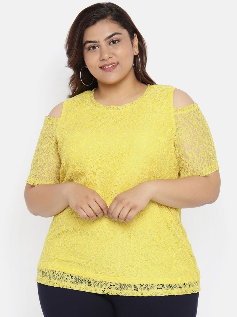 cold shoulder plus size tops