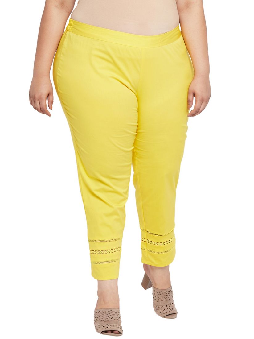 plus size yellow pants