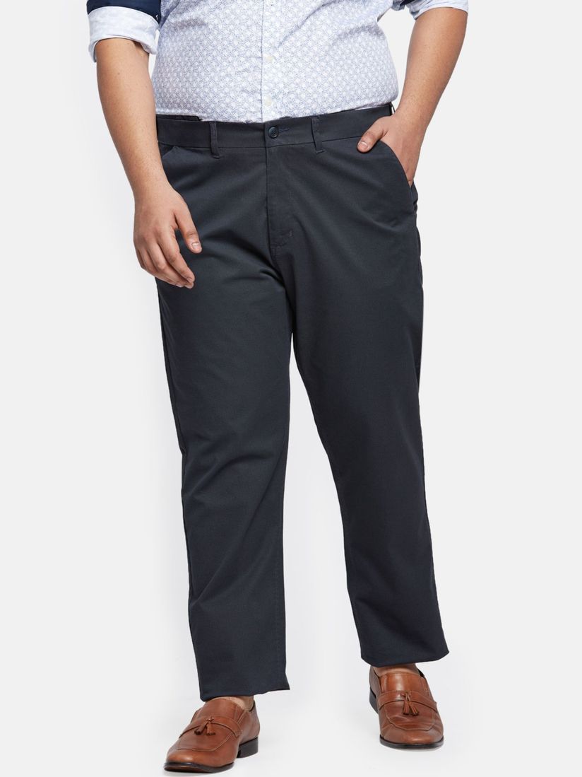 Plus size navy blue trousers Clearance
