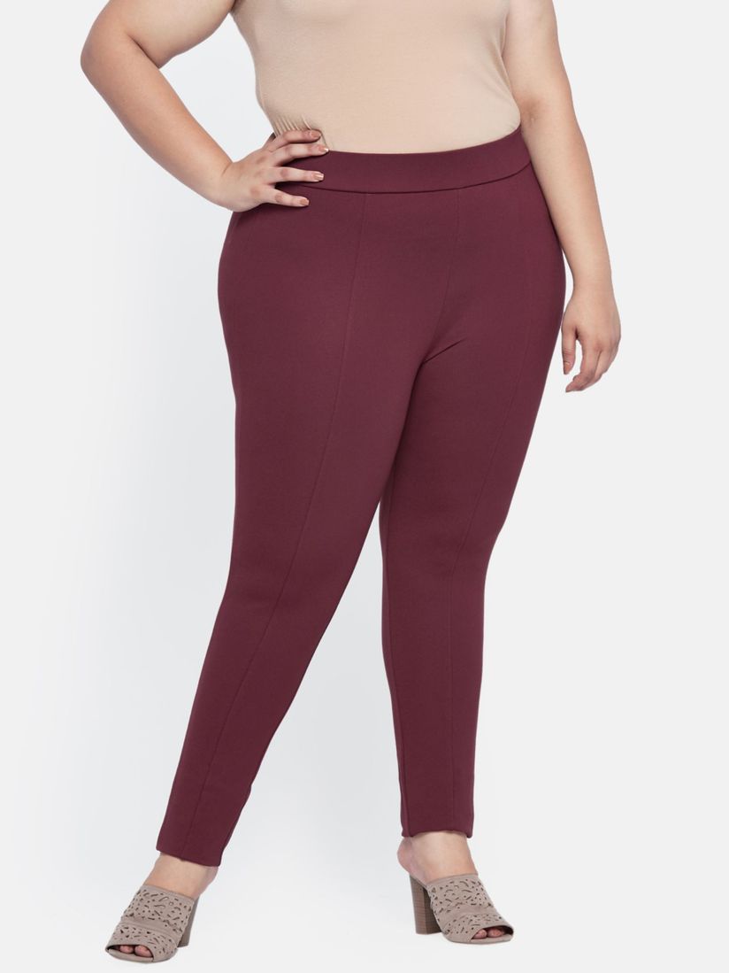 Plus size maroon leggings Clearance