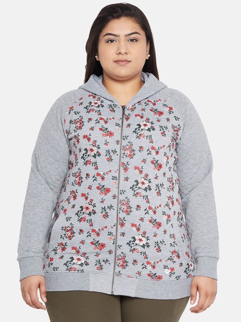 plus size floral sweatshirt