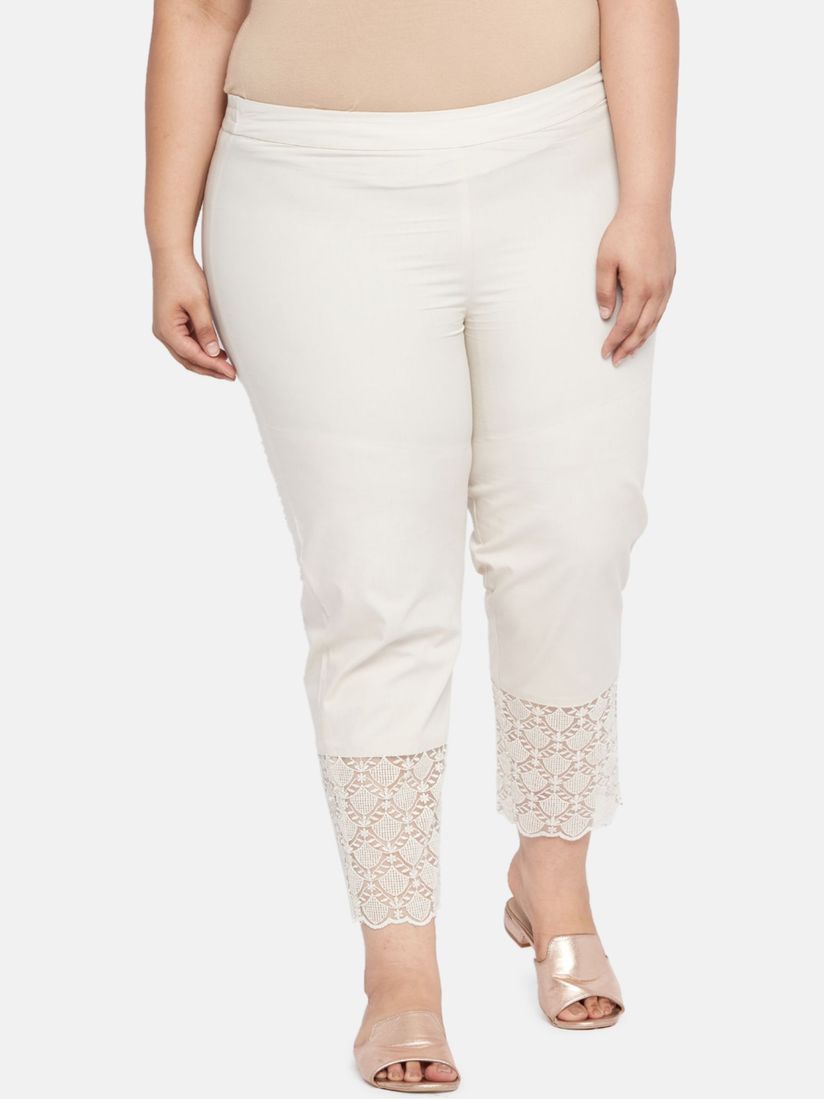 plus size off white pants