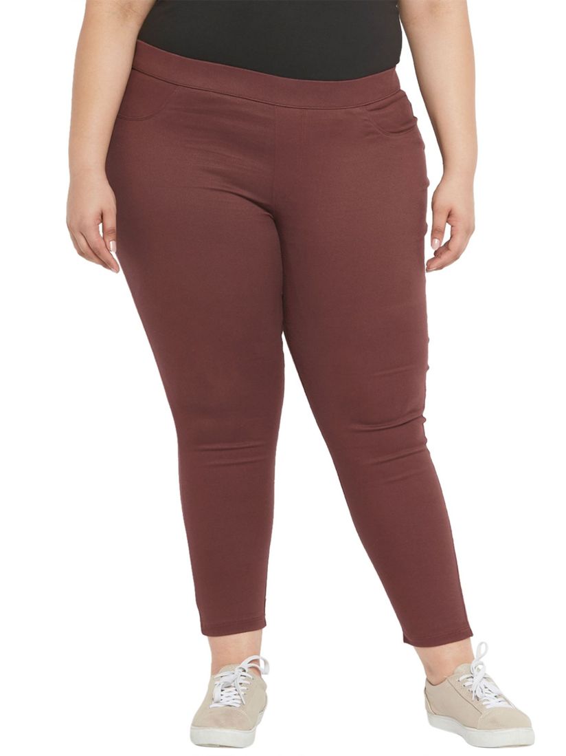 plus size maroon leggings