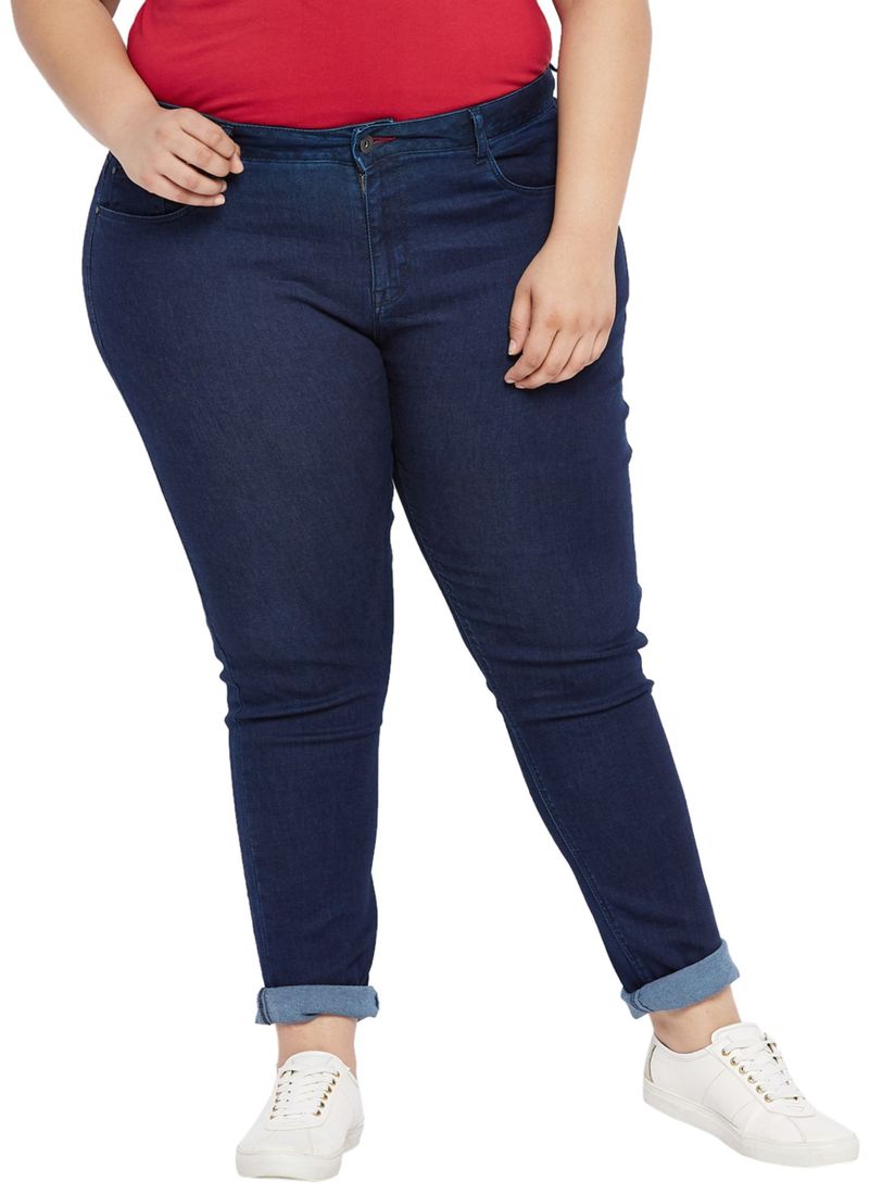 Navy blue jeggings plus size clearance