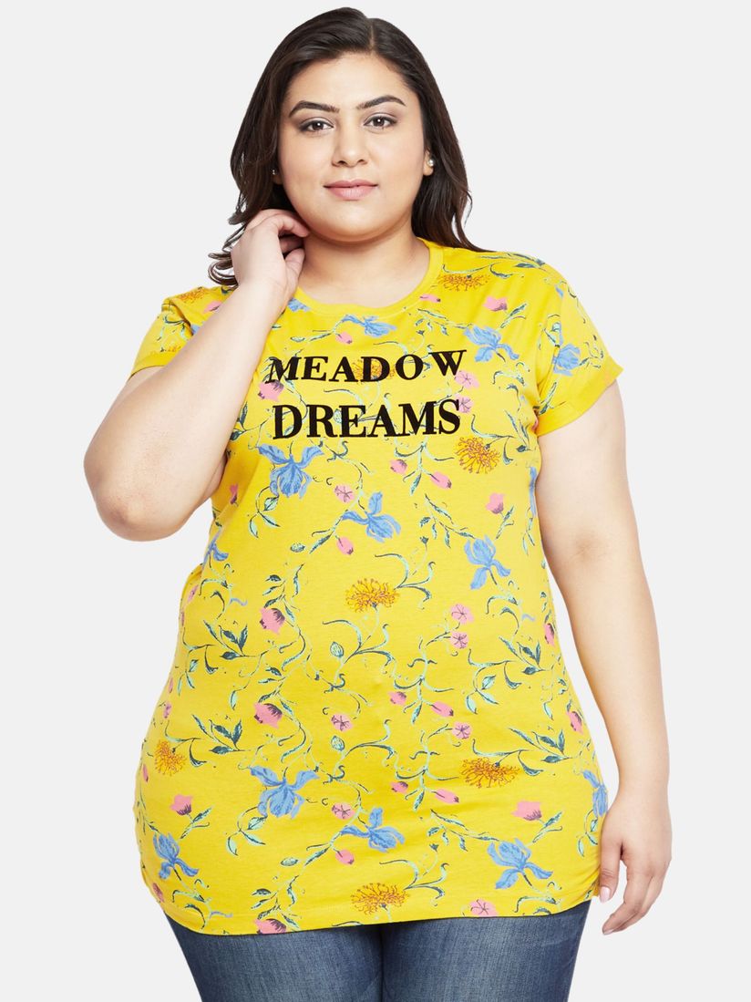 mustard yellow plus size tops