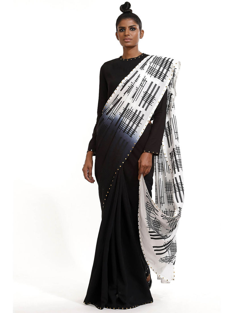 Abraham Thakore Sarees Buy Abraham Thakore Black Embroidered Saree With Unstitched Blouse Online Nykaa Fashion They bring together design ideas that unify the rakesh thakore spent his early childhood in east africa.