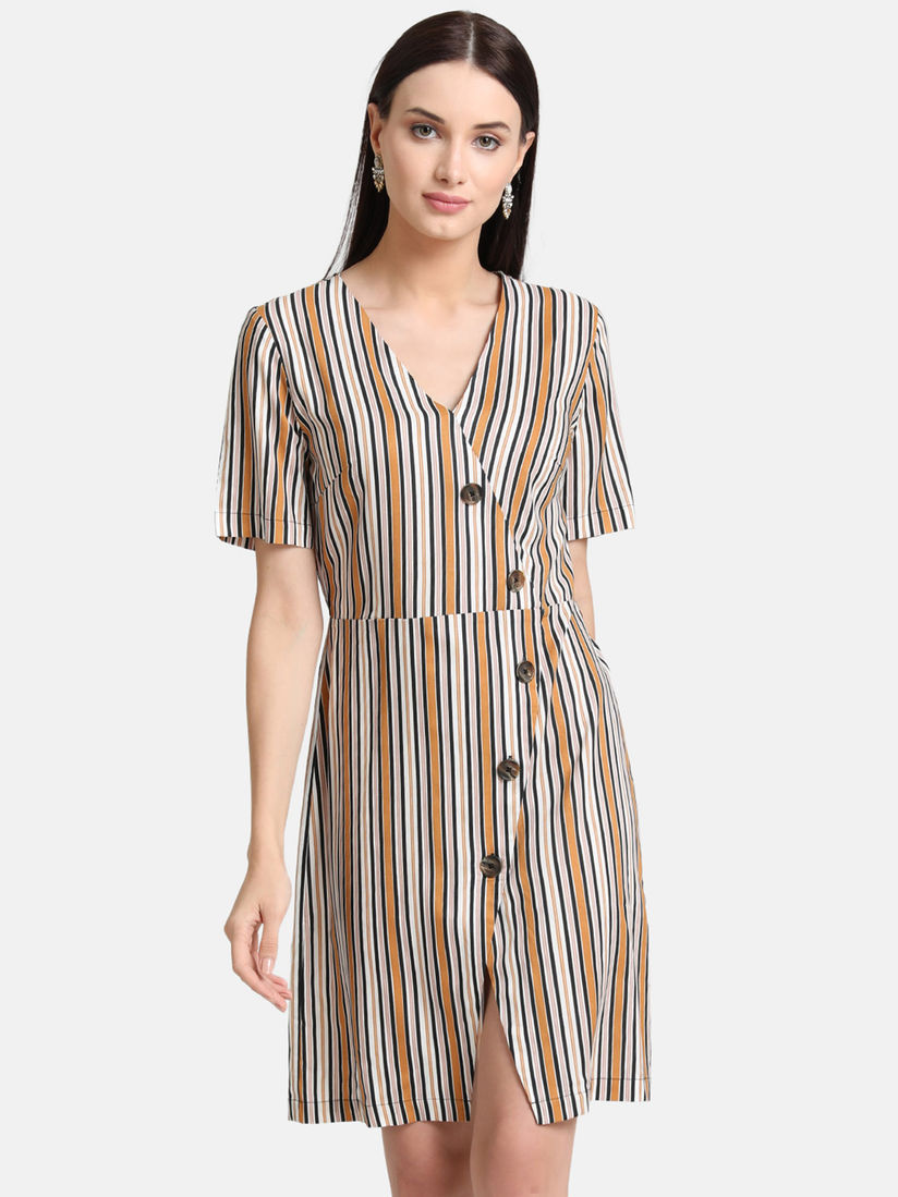 multi color stripe dress