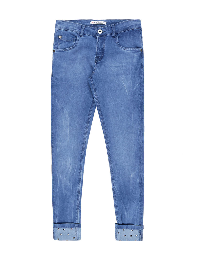 blue light wash jeans