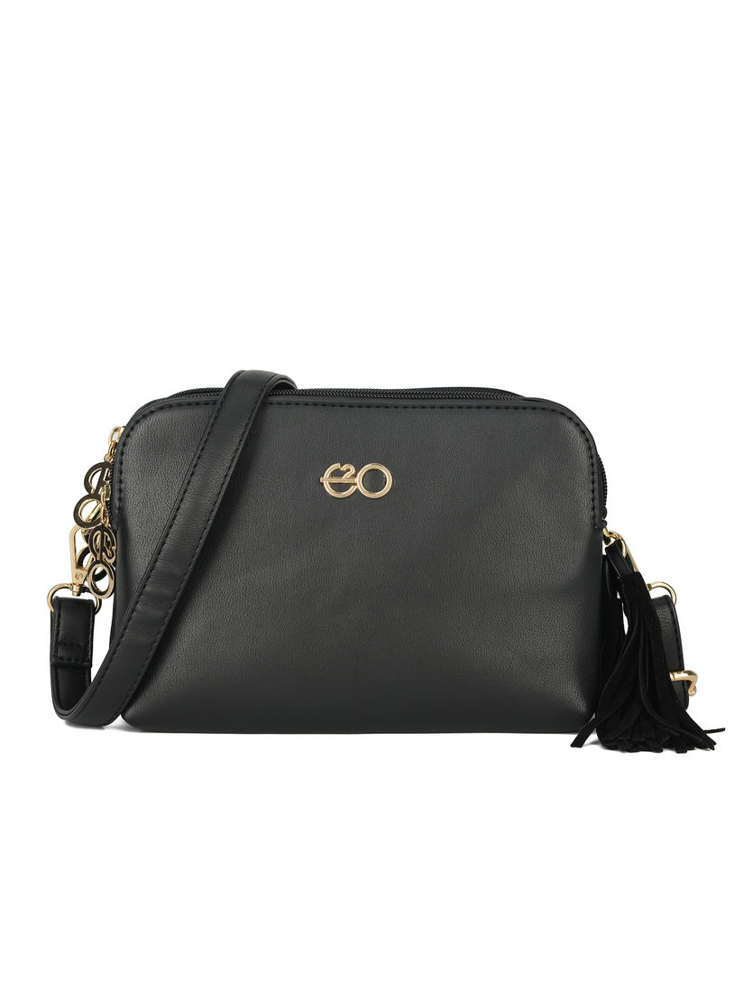 black sling purse