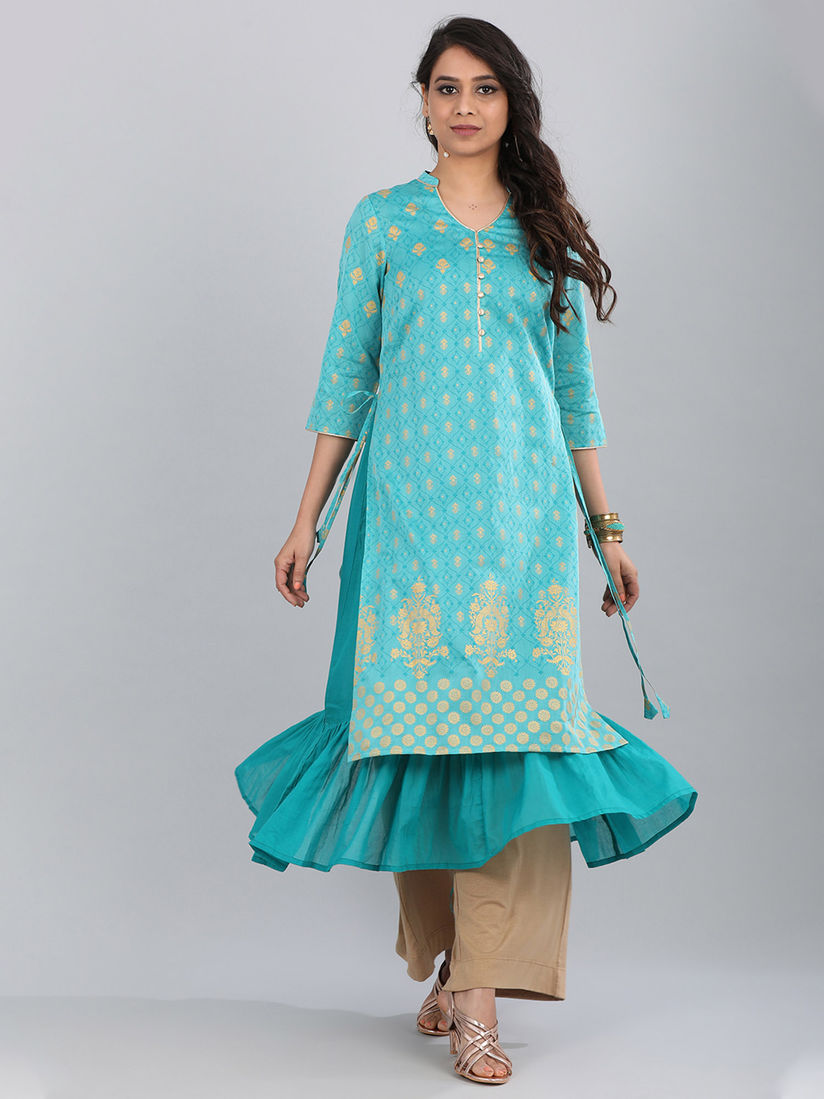 Aurelia sky blue kurta clearance