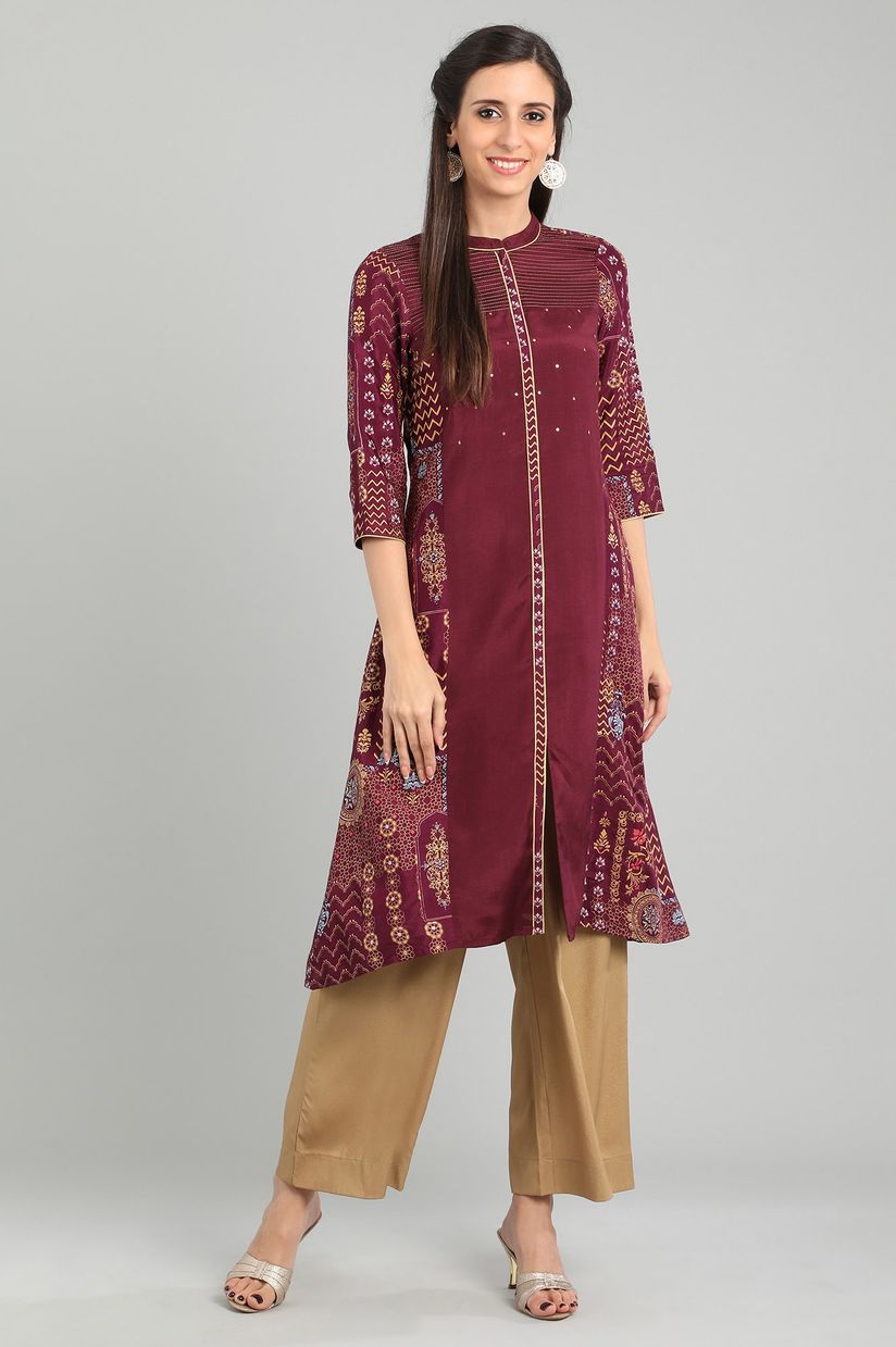 Aurelia maroon kurta clearance