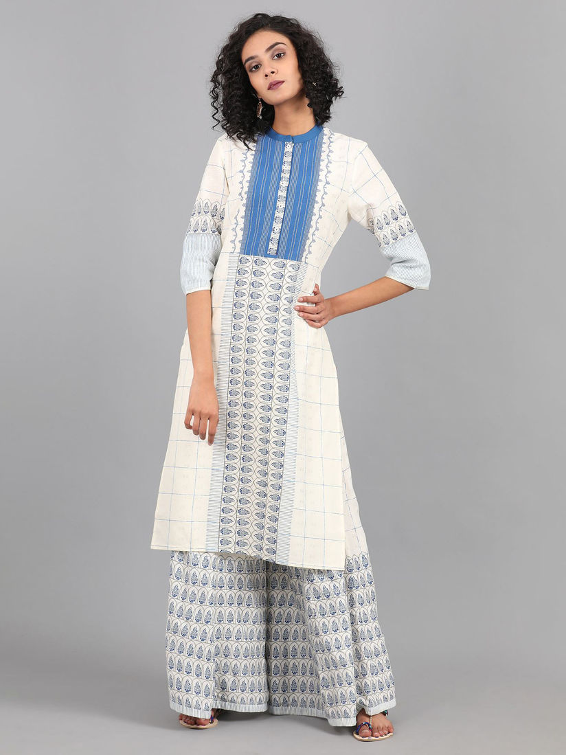 W Kurtis Kurtas And Tunics Buy W White Cotton Kurta Online Nykaa Fashion First time ever flat 25% off on latest monsoon festive styles. w white cotton kurta