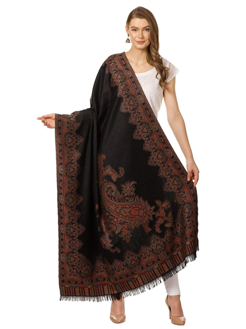 Kashmiri shawl black clearance