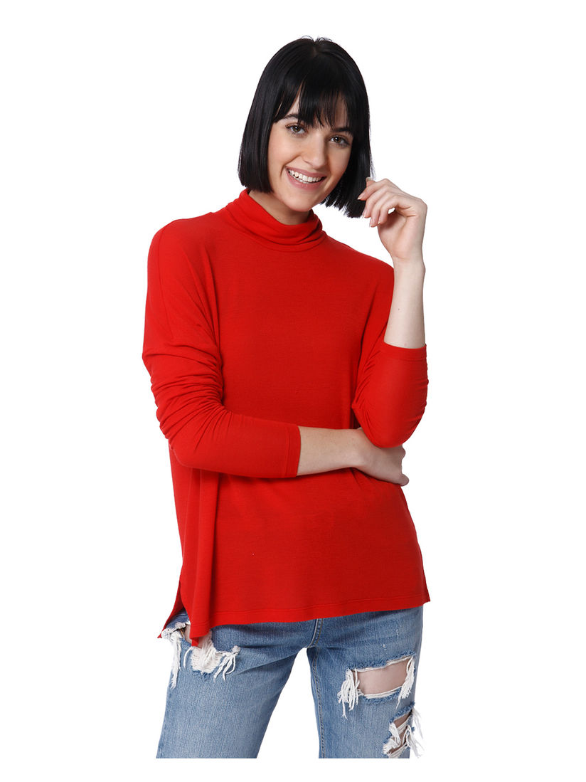 red high neck