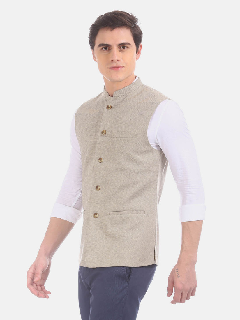 beige nehru jacket