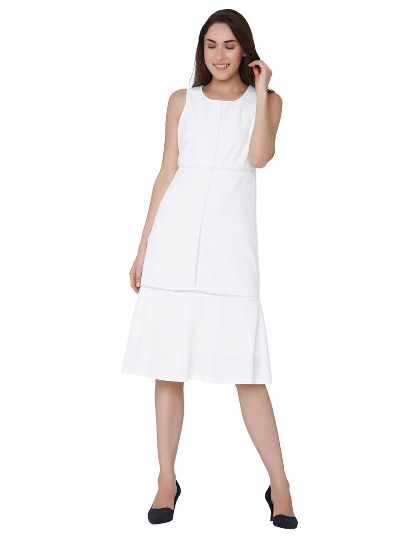 Plain white slip dress clearance
