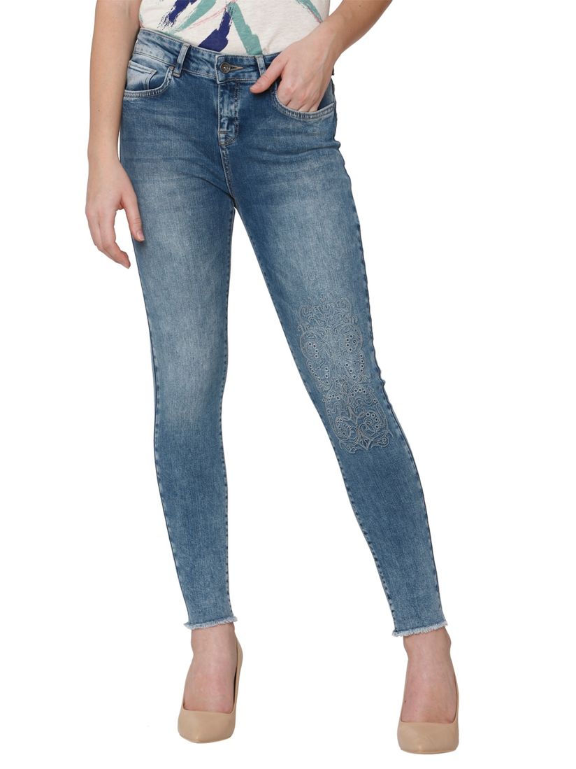 vero moda mid rise slim jeans