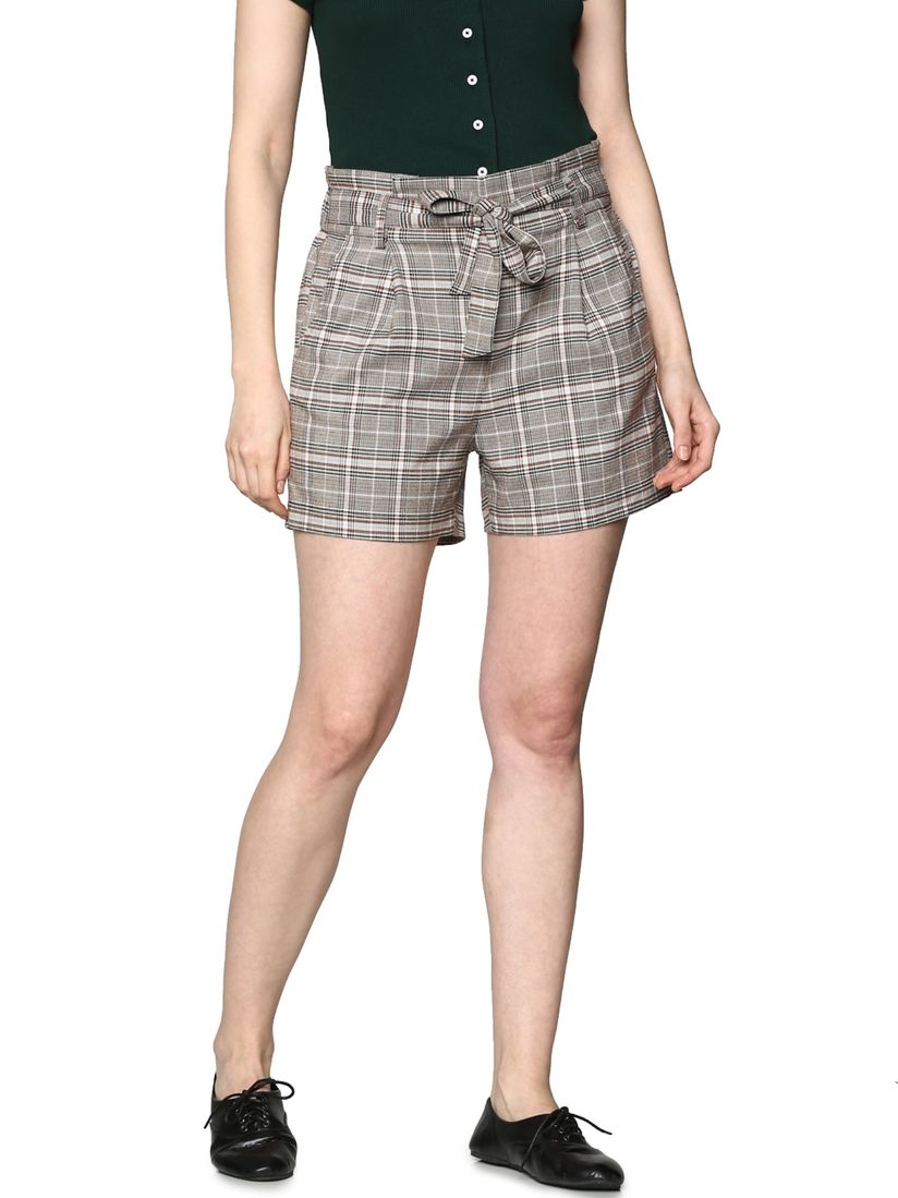 tie waist paperbag shorts