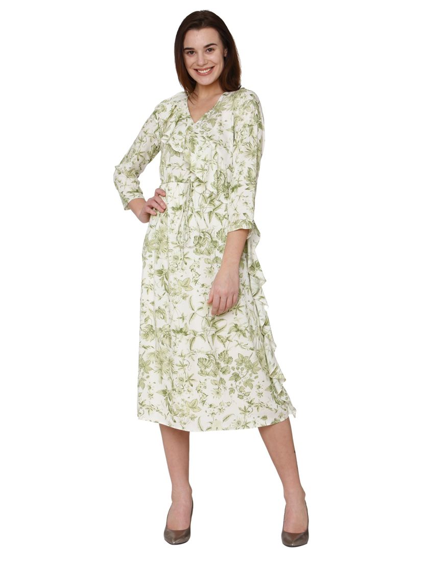 white fit and flare dress