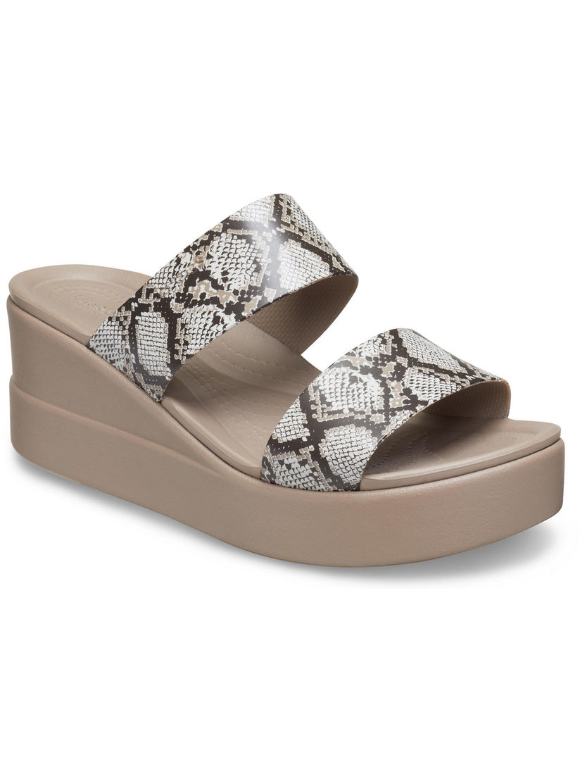 crocs to buy on Crocs Wedges Buy Crocs Beige Brooklyn Women Wedges Online Nykaa Fashion