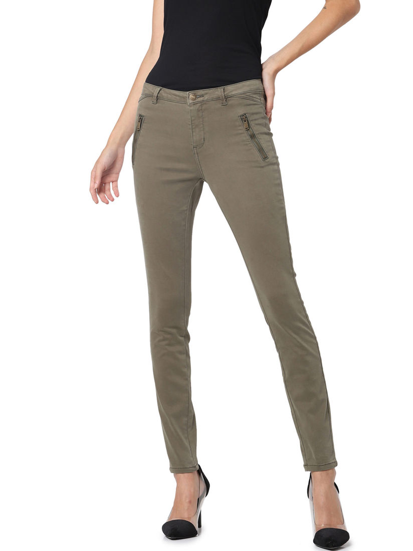olive skinny pants
