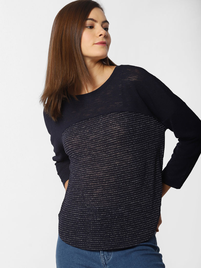 blue shimmer top