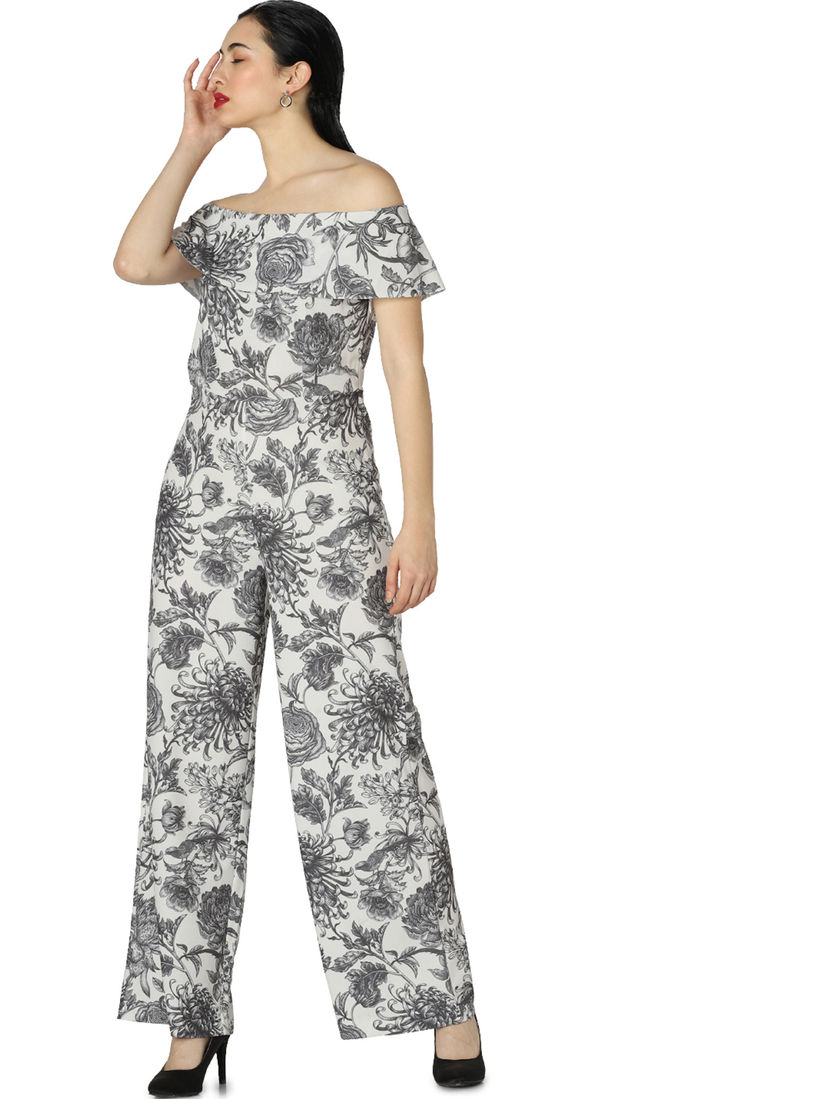 white floral jumpsuit