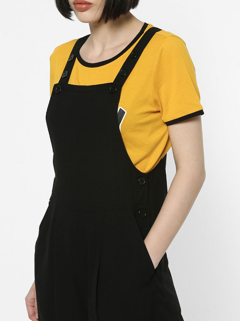 black polyester jumpsuit
