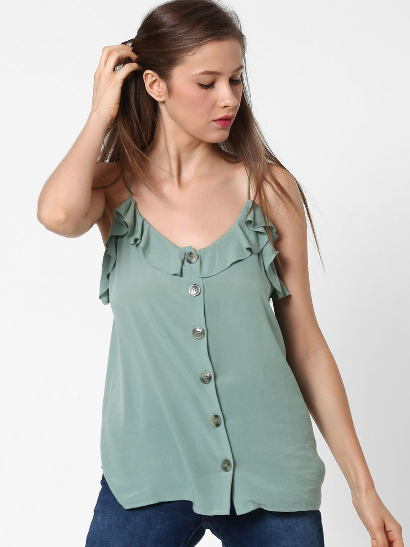 ruffle spaghetti top