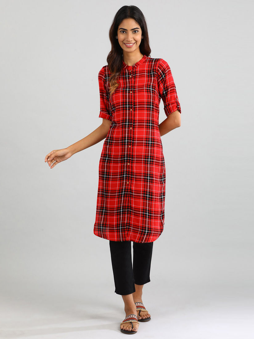 Checked kurtis online clearance