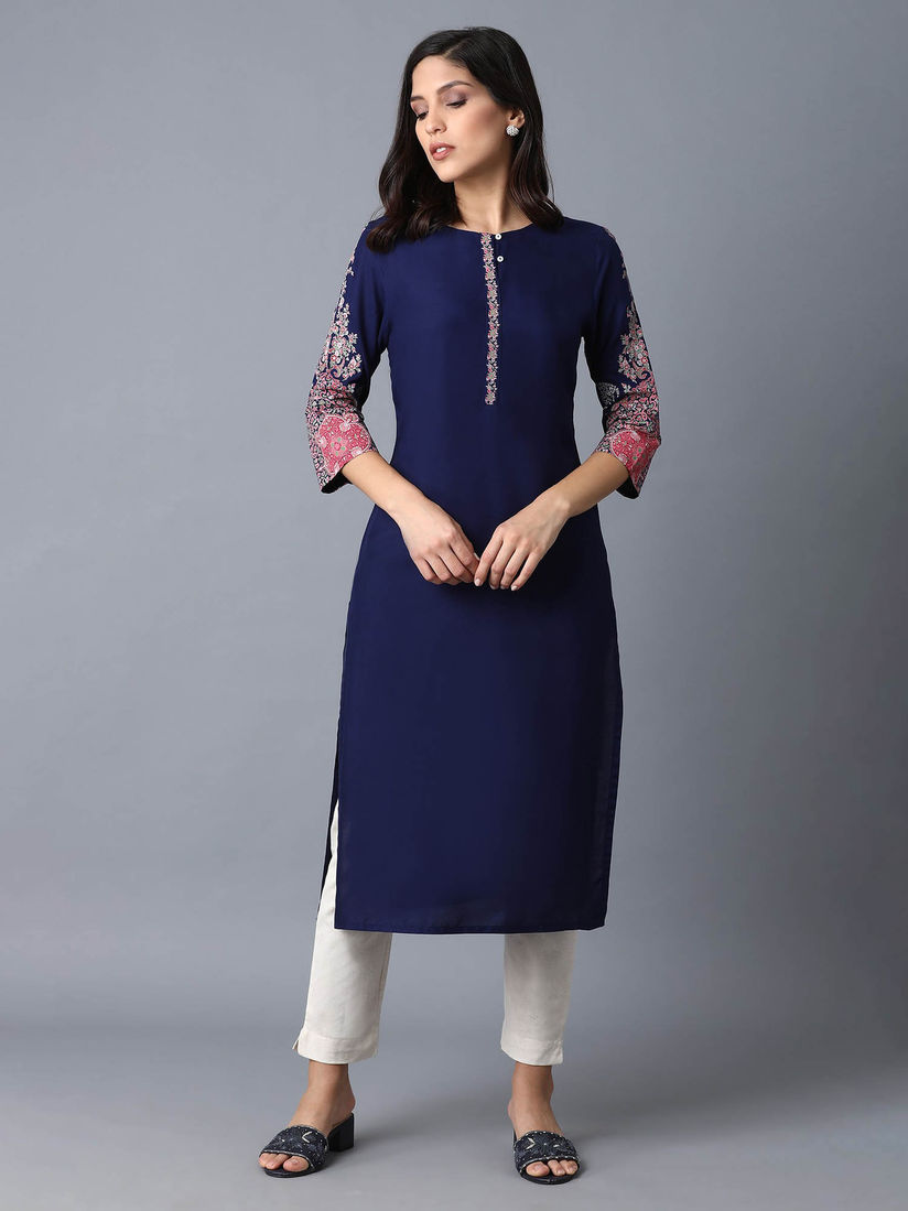 navy blue kurtis