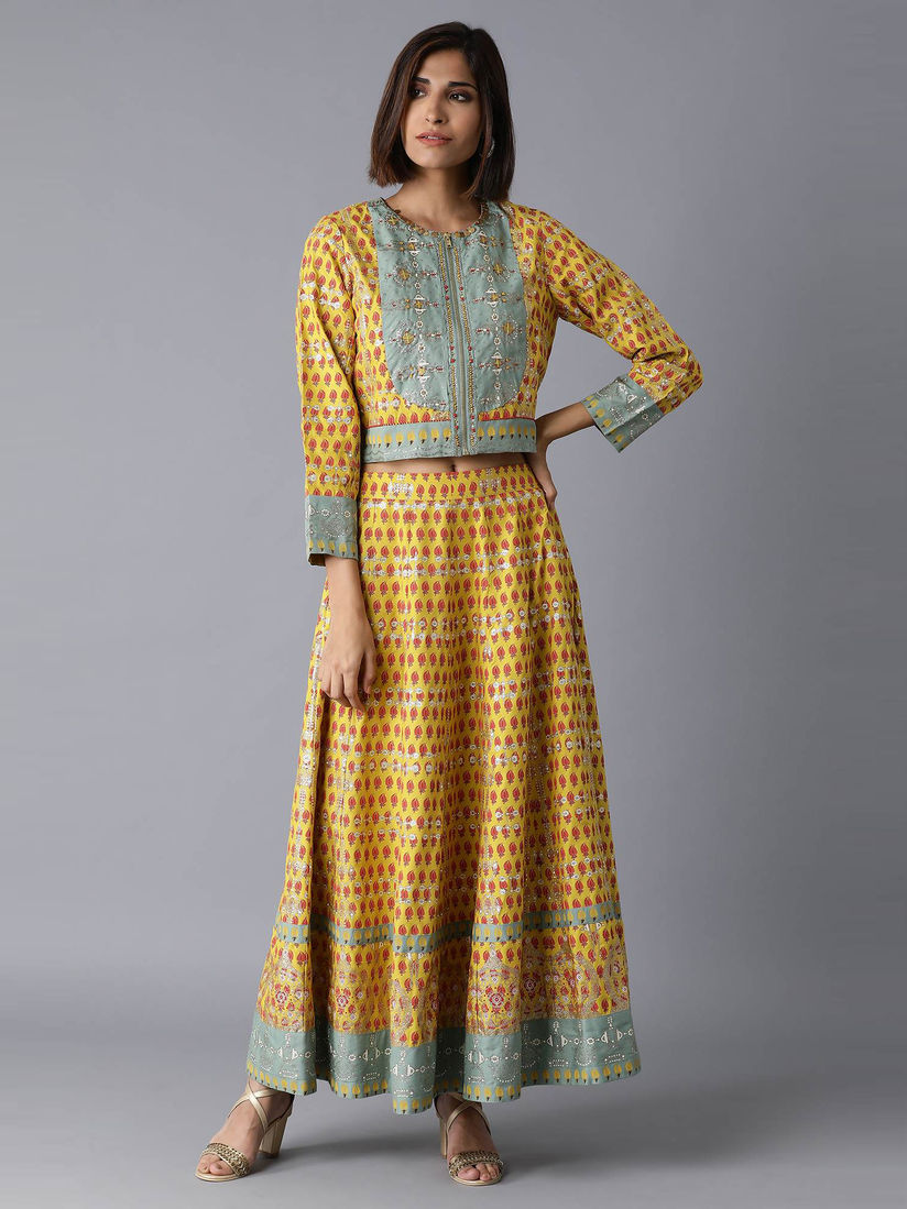 yellow floral jacket