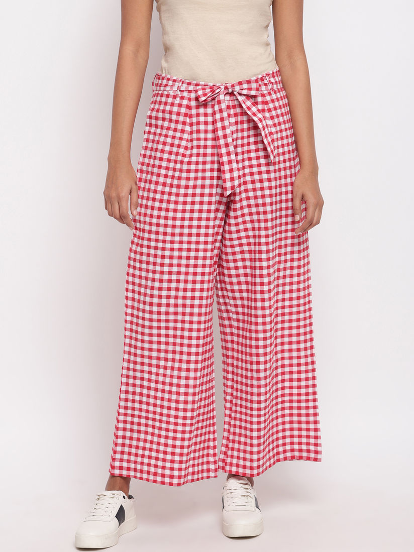 Red and white check pants Clearance