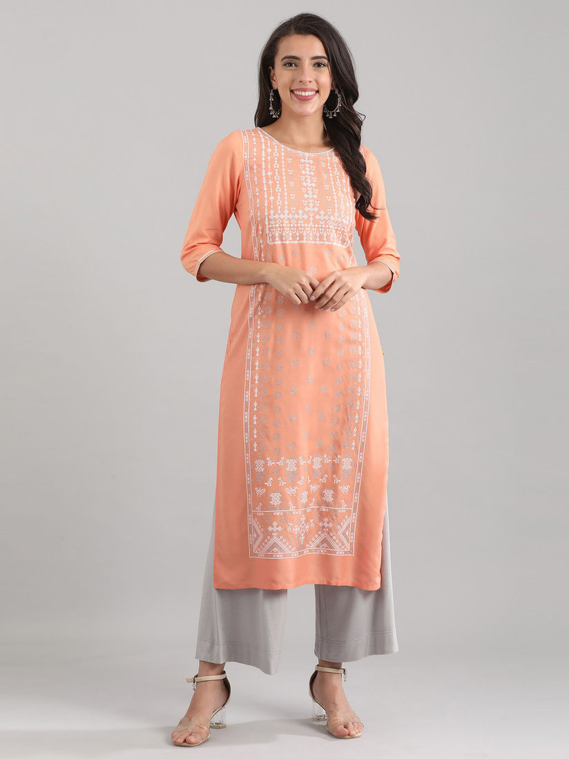 Aurelia peach kurta Clearance