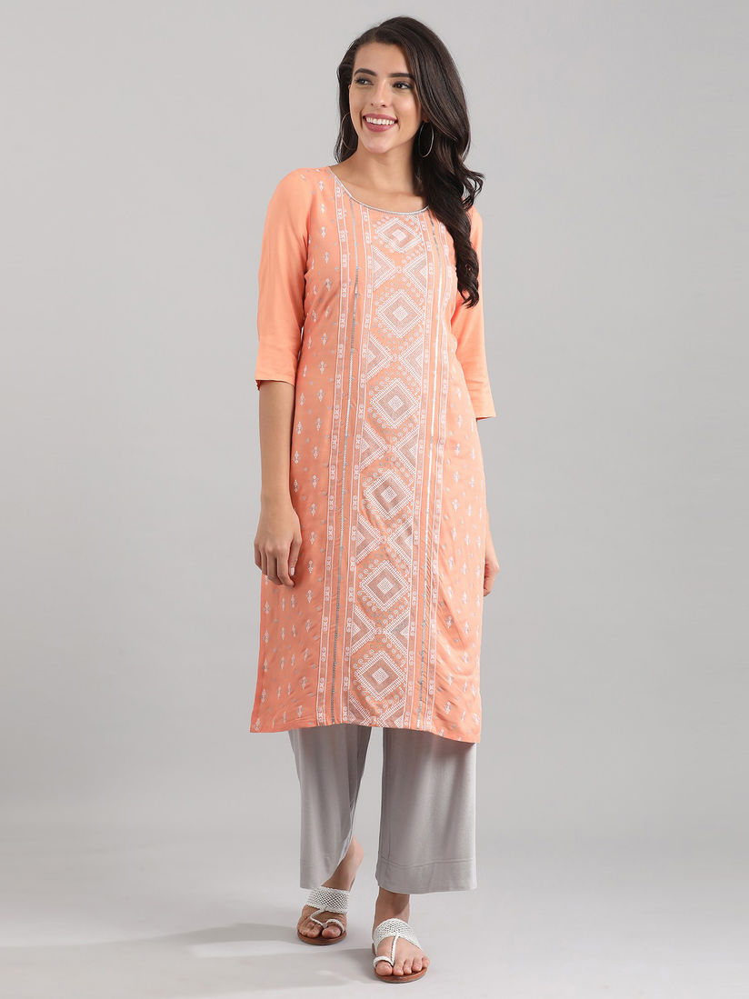 Aurelia peach kurta Clearance