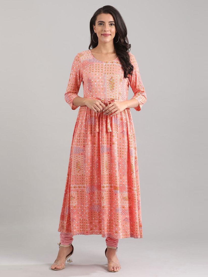 peach maxi dress