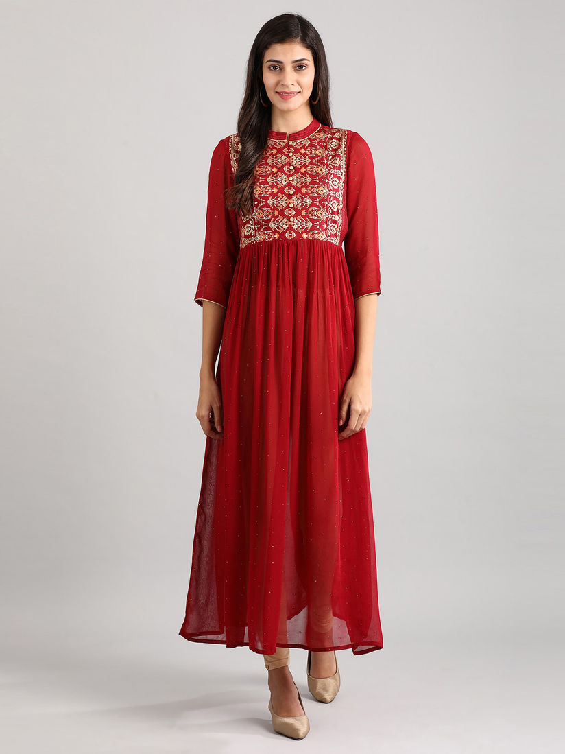 Aurelia maroon kurta clearance